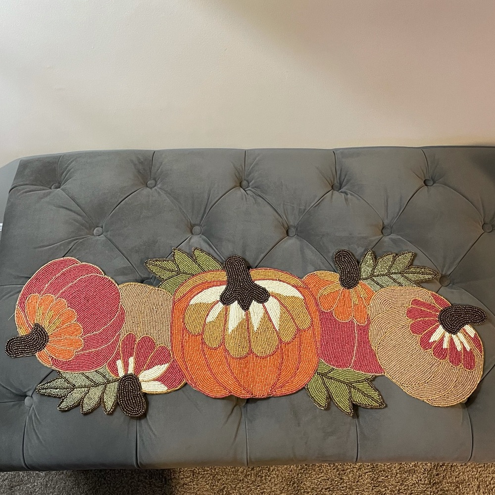 Pier 1 beaded pumpkin table runner